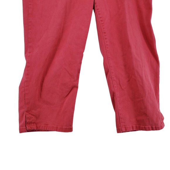 Gloria Vanderbilt Jordyn Jeans Women's Straight Leg 5-Pocket Capris Pink 14 - Picture 3 of 11